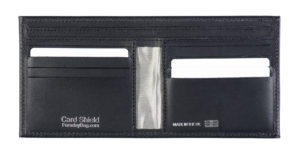 Card Shield RF Shielded Faraday Wallet Open with Cards