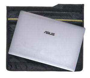 Laptop Shield RF Shielded Faraday Bag front with laptop